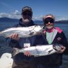 The salmon that this couple are taking home are amazing