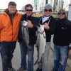 Back on shore, this group is happy with their salmon take