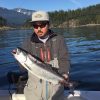 Jordan had a good day fishing for chinook in the winter