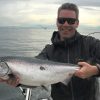 This person enjoyed salmon fishing in the pacific ocean
