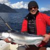 Catching chinook salmon in February