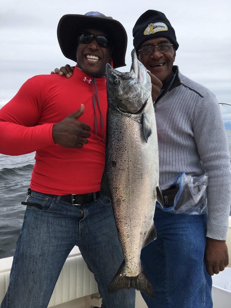 The results of this fishing trip in Vancouver BC waters made these two very pleased