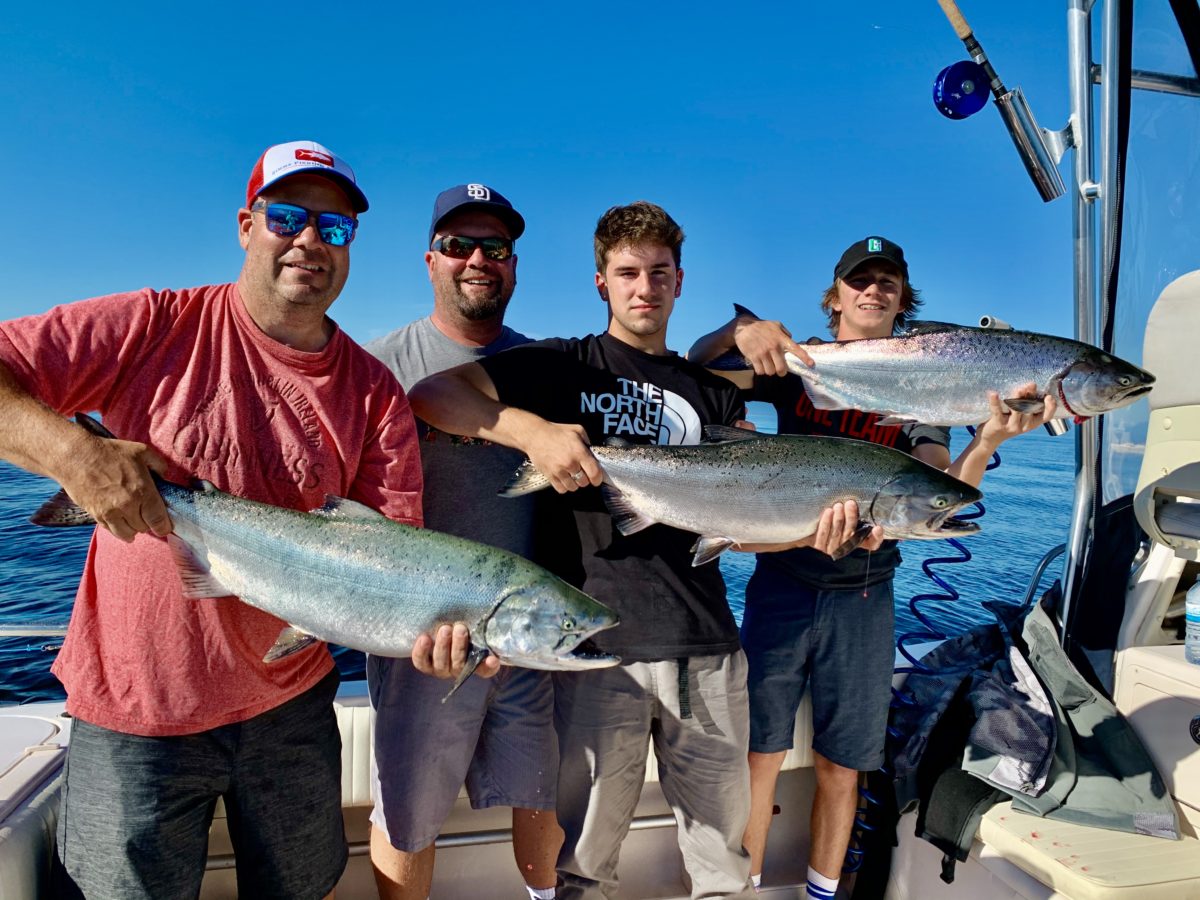 Posing with fish - Vancouver Salmon Fishing Report: August 28, 2020
