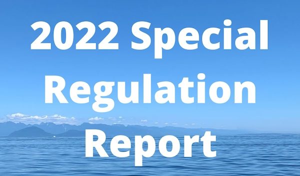 2022 Special Regulation Report